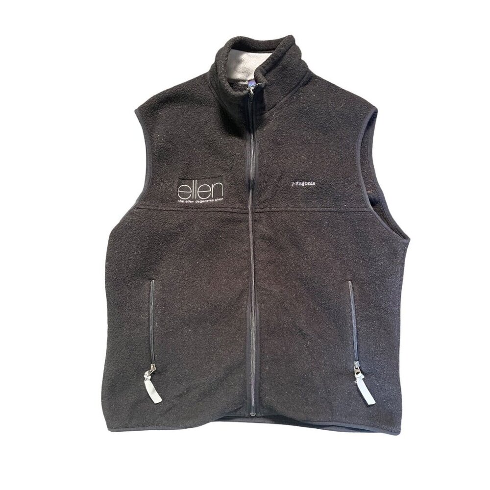 Patagonia Synchilla Men's Vest The Ellen Degeneres Show Size L Black Fleece